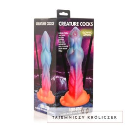 Świecące w ciemności silikonowe dildo Aqua Cock XR Brands XR Brands